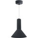 iLENE Black with Black 8 inch Cylinder Shade