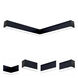L-Line 19 inch Black LED Direct Linear Ceiling Light, Selectable Lumens, Selectable CCT