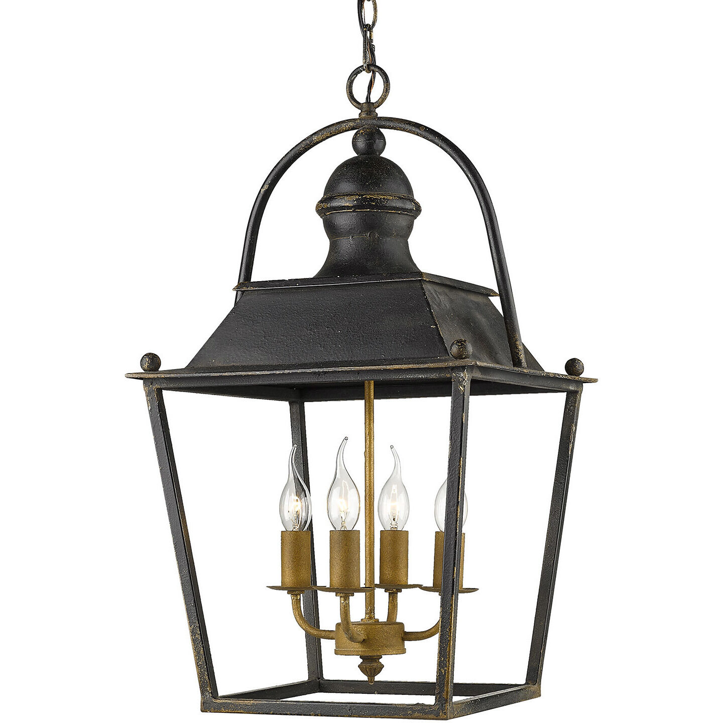 Christoff 4 Light 14.63 inch Antique Black Iron Pendant Ceiling Light