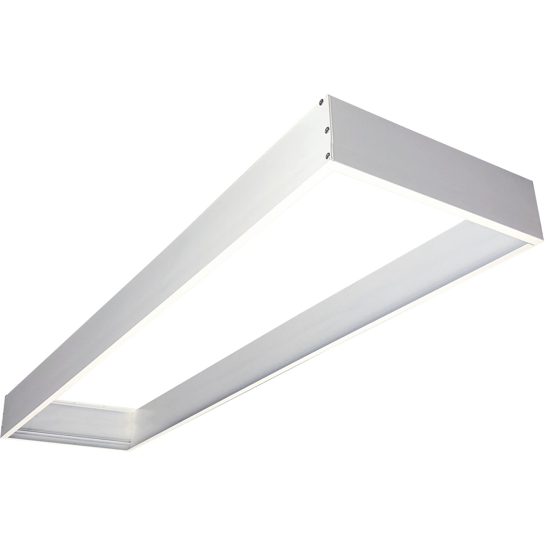 NPDBL Series White Surface Mounting Frame, For 1'x4' LED Backlit Panels with Emergency