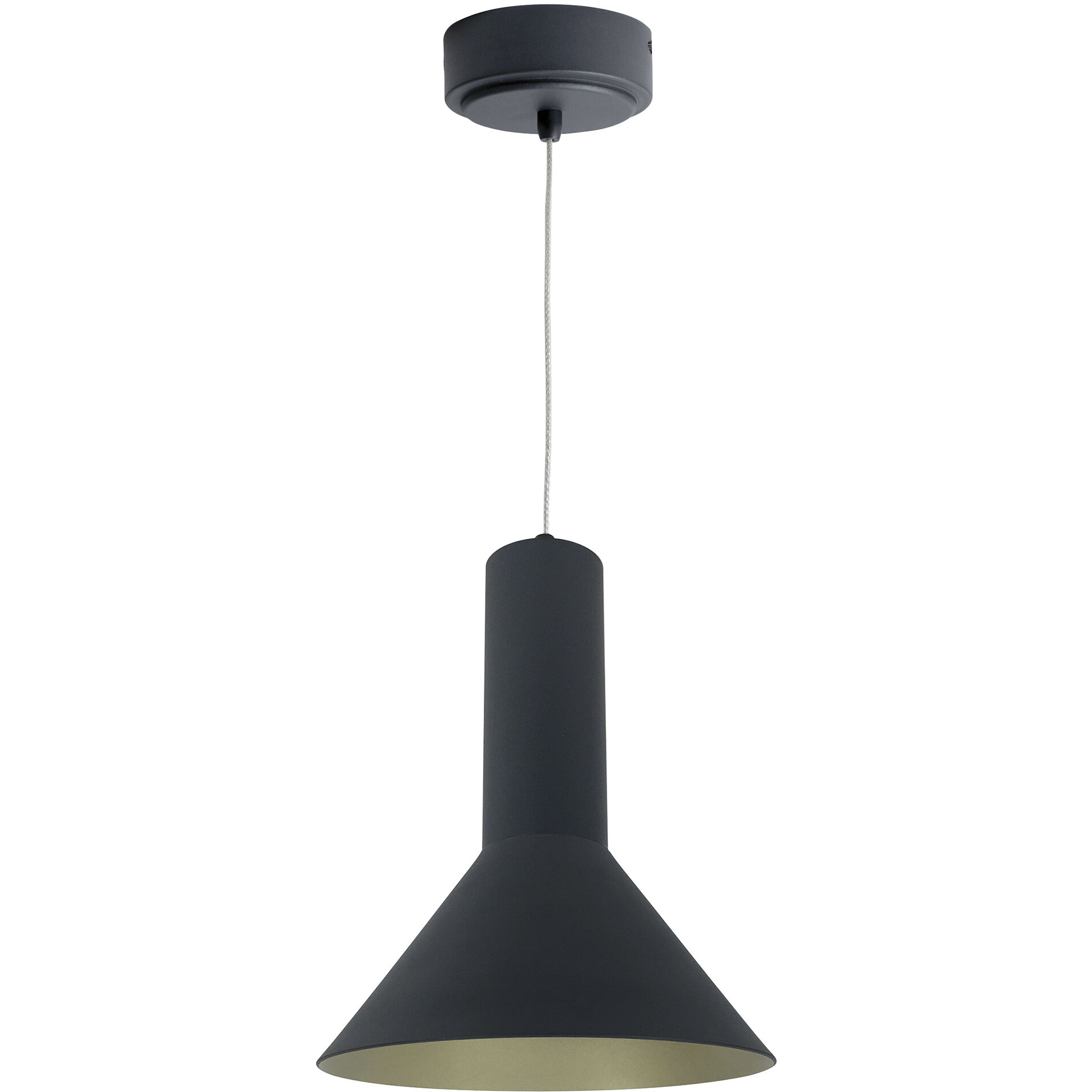iLENE Champagne Haze with Black 8 inch Cylinder Shade in Champagne Haze / Black