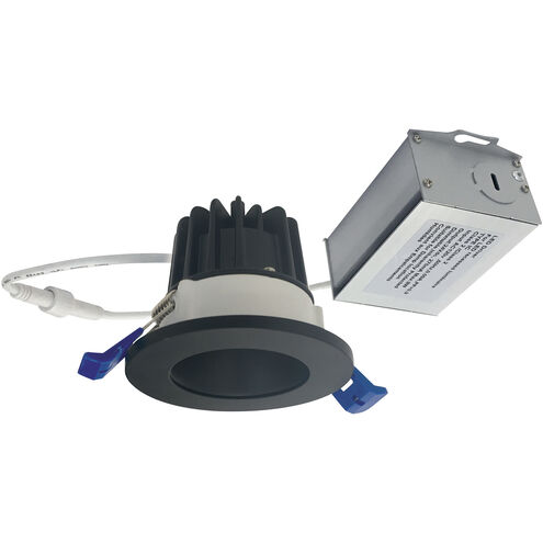 M2 Matte Black Mini Recessed Downlight in 3000K, 400, Round Reflector