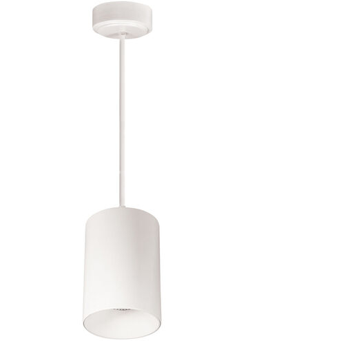 iLENE White Stem Mount Mini Cylinder Ceiling Light in 2700K, 12 in.
