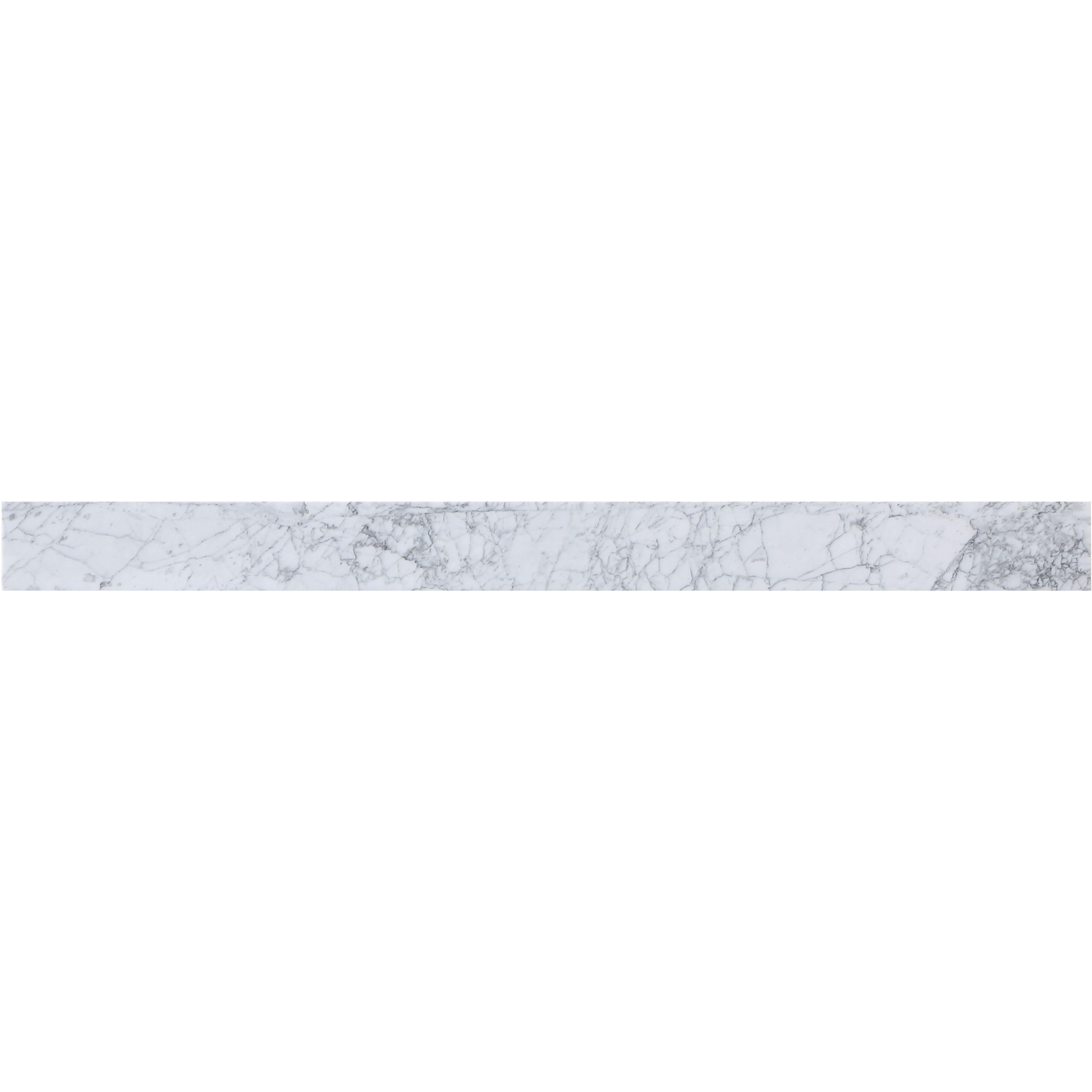 Backsplash 48 X 0.75 X 4 inch Carrara White Bathroom Vanity Backsplash