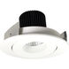 Iolite Matte Powder White Recessed Light in 2700K, 1000, Round Surface Gimbal