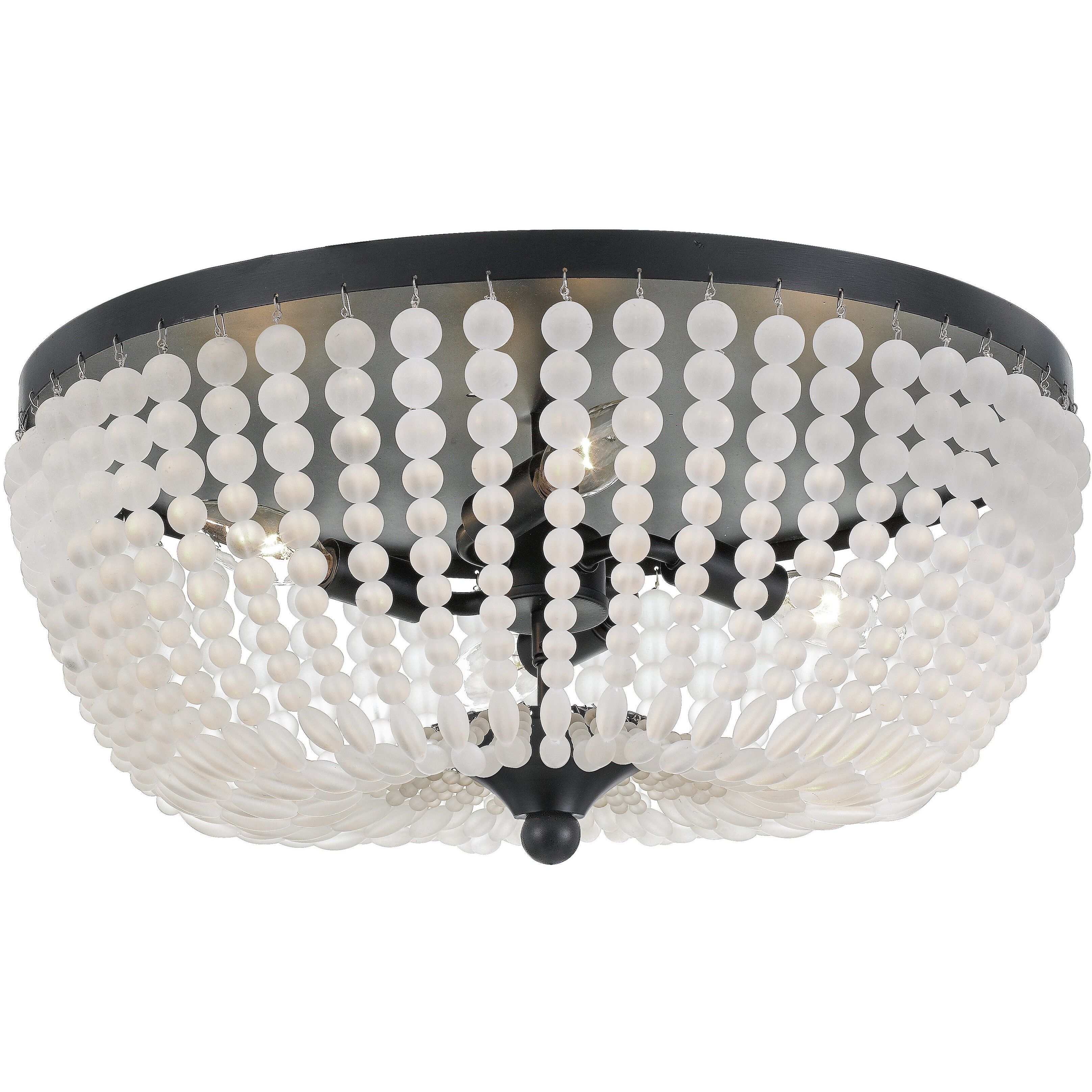 Rylee 4 Light 18.5 inch Matte Black Flush Ceiling Light
