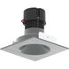 Pearl Natural Metal Reflector / Natural Metal Flange LED Square Retrofit Reflector with Round Aperture in 2700K, 4" Retrofit