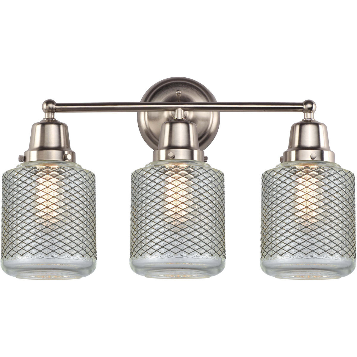 Aditi Stanton 3 Light 22 inch Brushed Satin Nickel Bath Vanity Light Wall Light, Aditi