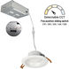 Theia Matte Powder White Recessed, Selectable CCT