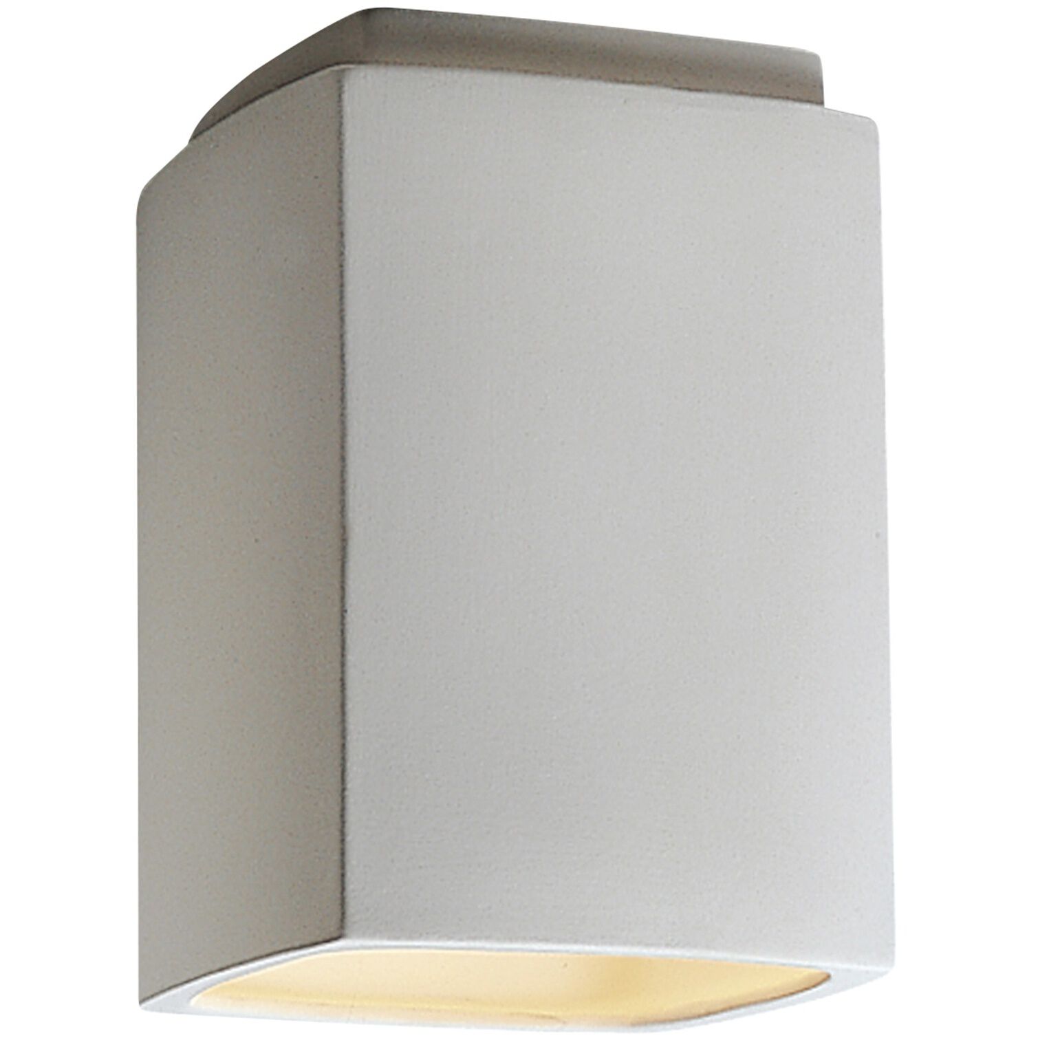 Radiance Rectangle LED 6.5 inch Matte White Outdoor Flush-Mount