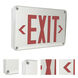 Architectural 13 inch White Exit / Emergency Ceiling Light in Red, with Battery Backup