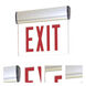 Architectural 1 Light Aluminum Exit / Emergency Ceiling Light in Single-Faced, Red / Mirror / Aluminum