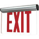 Aaliyah 1 Light Red Letters and Aluminum Housing Exit / Emergency Ceiling Light
