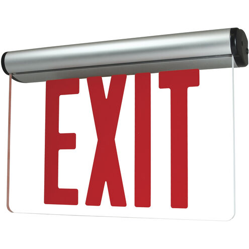 Aaliyah 1 Light Red Letters and Aluminum Housing Exit / Emergency Ceiling Light