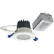 M2 Matte Powder White Mini Recessed Downlight in 3000K, 600, Round Lensed Shower Trim