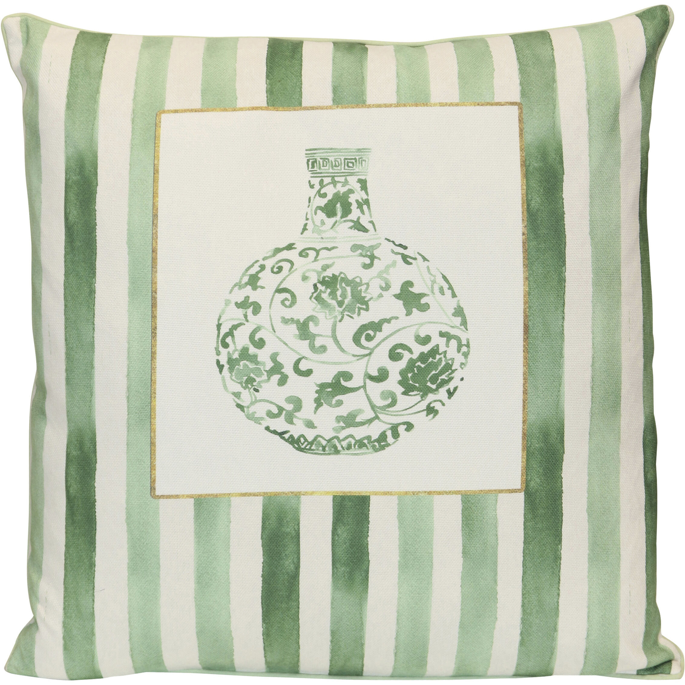 Porcelain Stripe Collection 24.00 inch  X 24.00 inch Decorative Pillow