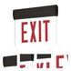 Architectural 1 Light Black Exit / Emergency Ceiling Light in Single-Faced, Red / Clear / Black