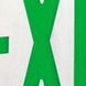 Die-Cast 2 inch Aluminum / Green LED Exit Sign Ceiling Light in Double-Faced, with Battery Backup, Black Housing