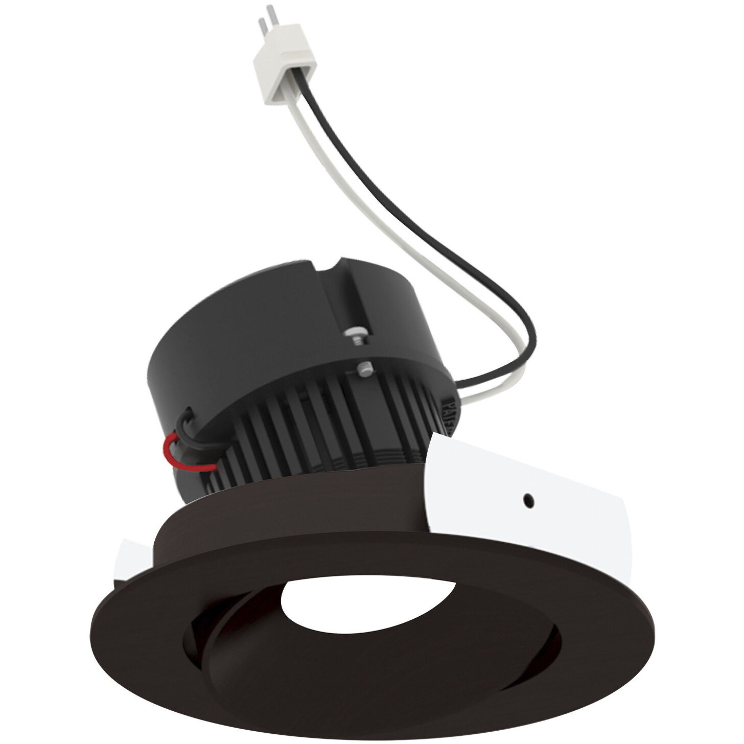 Pearl Bronze Reflector / Bronze Flange LED Round Adjustable Cone Retrofit in 3000K, 4" Retrofit