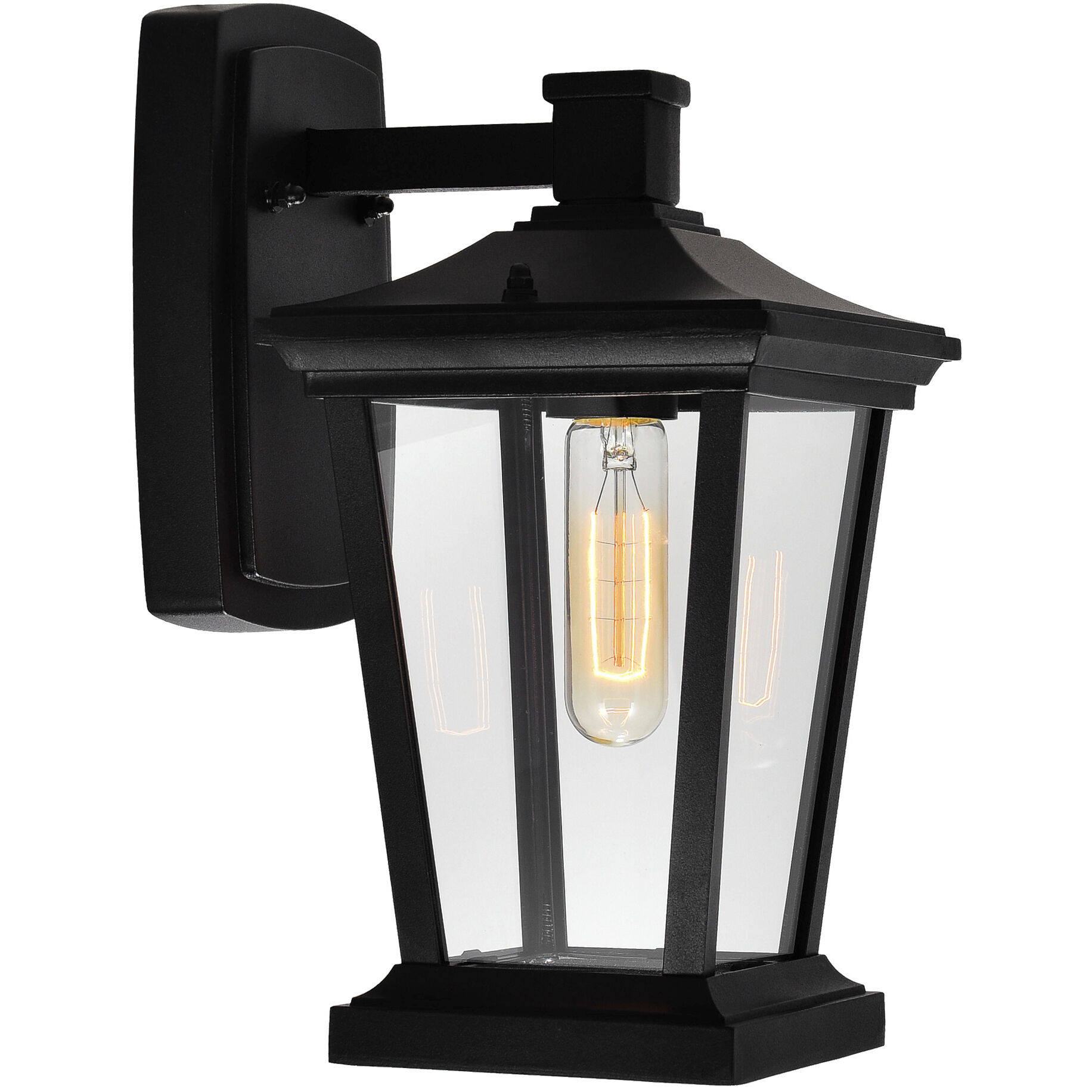Leawood 1 Light 12.4 inch Black Outdoor Wall Light
