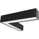 L-Line LED 3.13 inch Black LED Indirect/Direct Linear Ceiling Light, L-Shaped, Selectable CCT