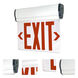 Aaliyah 1 Light Red Letters and White Housing Exit / Emergency Ceiling Light in Double-Faced, Red / Mirror / White