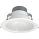 Quartz Matte Powder White Recessed LED Downlight, Selectable Lumens, Selectable CCT