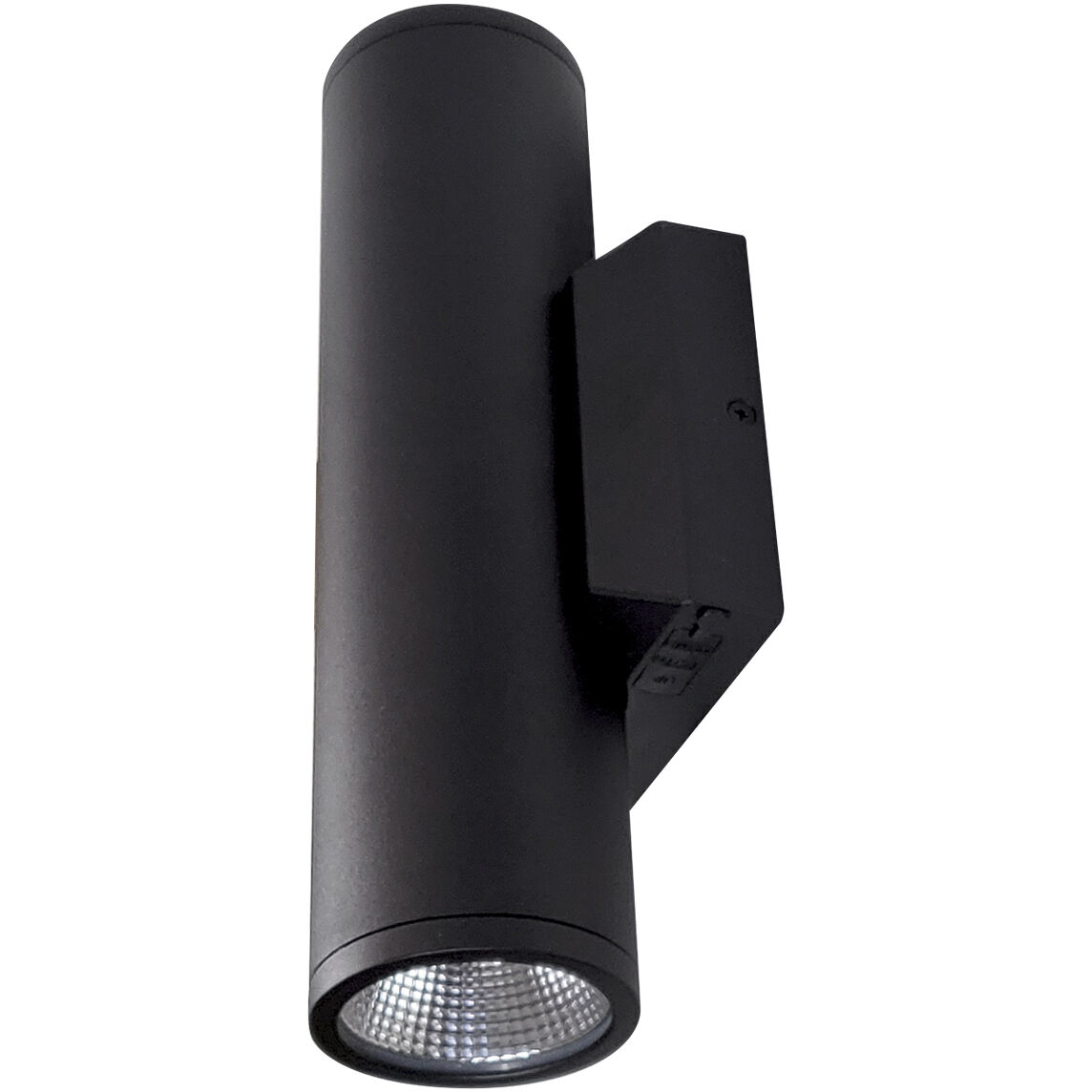 Up & Down 11.88 inch Black Outdoor Wall Mount Cylinder