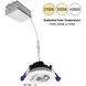 M2 Matte Powder White Mini Recessed Gimbal in 2700K, 600 