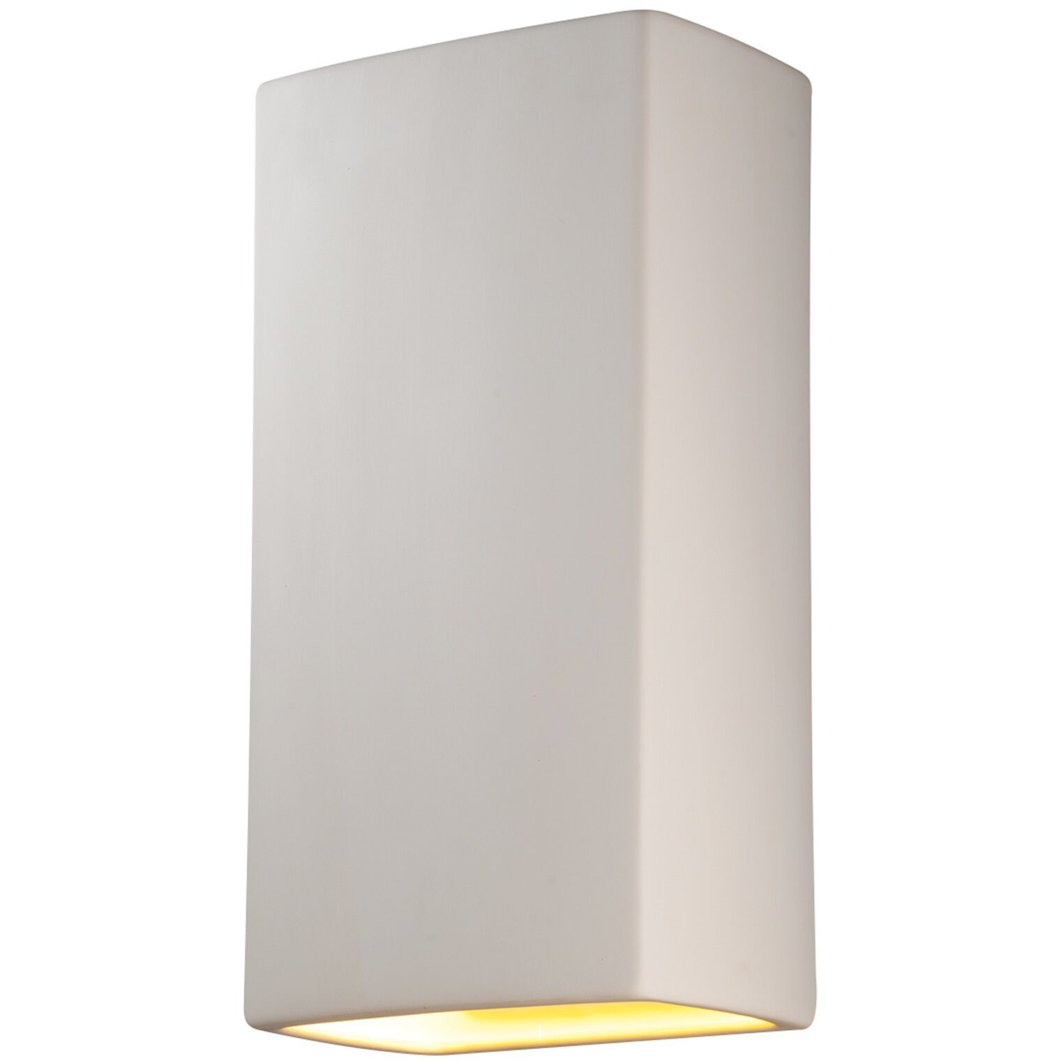 Ambiance Rectangle LED 21 inch Gloss White Outdoor Wall Sconce, Really Big