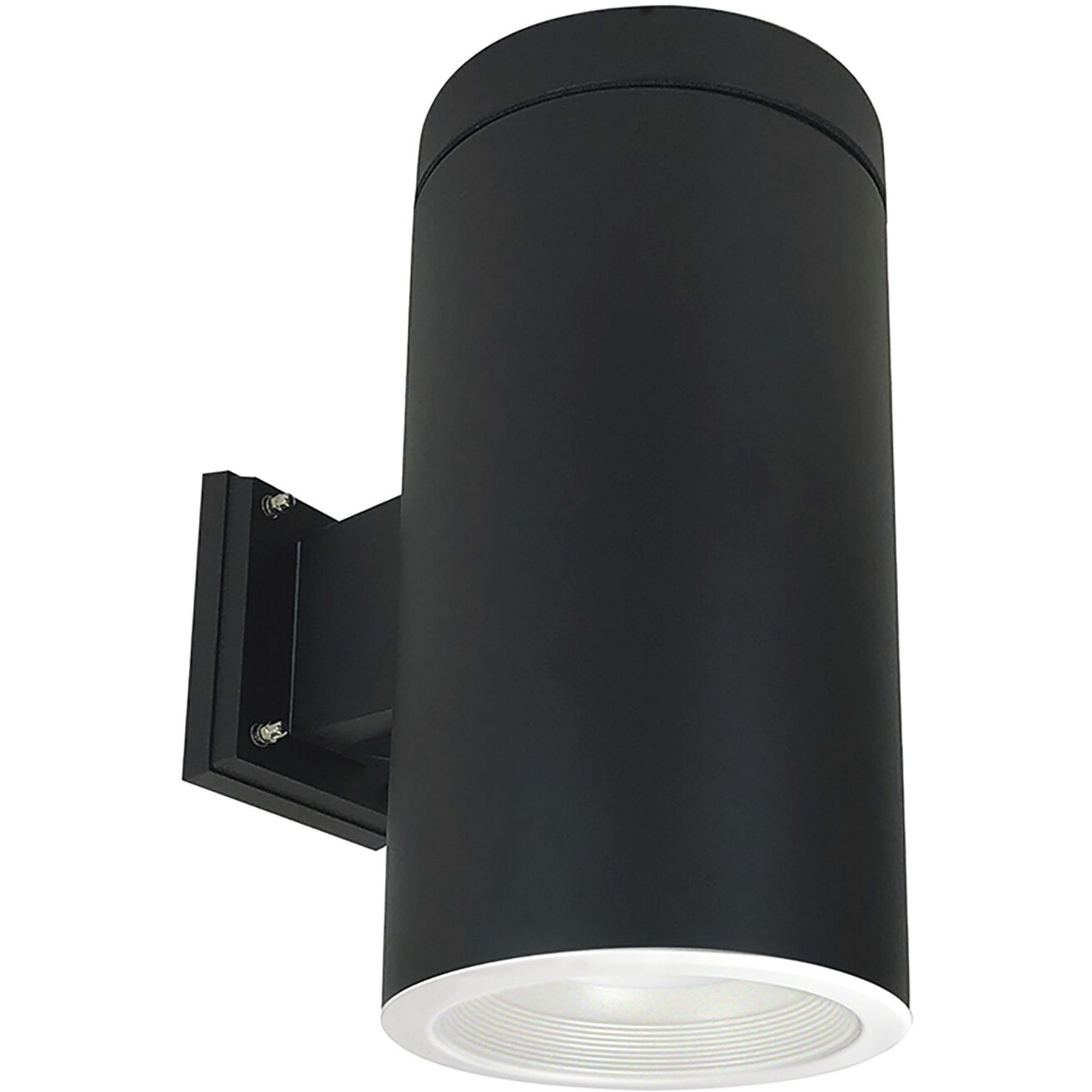 Line Voltage 1 Light 8 inch White with White and Black Wall Mount Cylinder Wall Light in White / White / Black