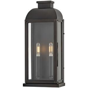 Heritage Tiverton 2 Light 17 inch Dark Oxidized Brass Outdoor Wall Mount