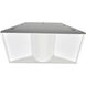 Center Basket LED 23.75 inch White Troffer Ceiling Light in 3000K