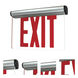 Aaliyah 1 Light Red Letters and Aluminum Housing Exit / Emergency Ceiling Light