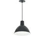 RLM Shade 1 Light 10 inch Black and White Pendant Ceiling Light
