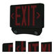 Aaliyah 1 Light Black / Red Exit / Emergency Ceiling Light in Red / Black