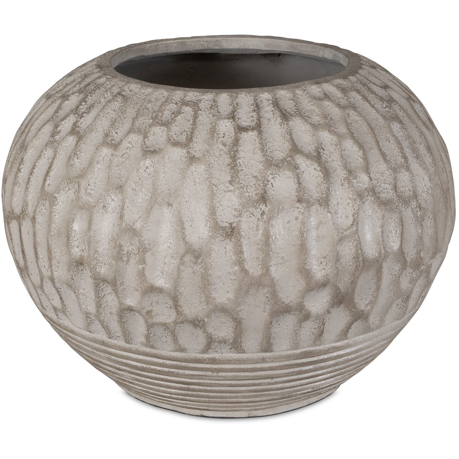 Rustic Roots Antiqued White Wash with Light Brown Undertones Planter