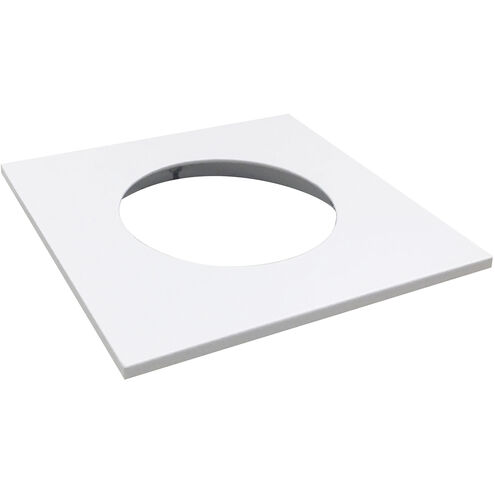M2 Matte Powder White Square Trim Ring, Square