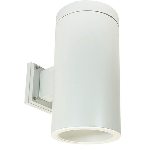 Sapphire II LED Diffused Clear / White / White Wall Mount Cylinder Wall Light in 1500, 4000K, Medium