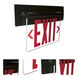 Architectural 1 Light Red Letters and Black Housing Exit / Emergency Ceiling Light in Single-Faced, Red / Clear / Black