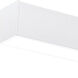 L-Line 19 inch White LED Direct Linear Ceiling Light, Selectable Lumens, Selectable CCT