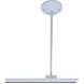 1 or 2 Circuit Track Silver Pendant Assembly Kit Ceiling Light