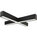 L-Line 2.75 inch Black LED Indirect/Direct Linear Ceiling Light, X-Shaped, Selectable CCT