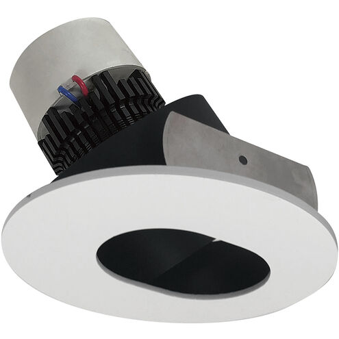 Pearl Black/Matte Powder White Slot Aperture Adjustable Trim, Retrofit Round