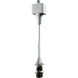 Signature 1 Light 120V White Track Mount Pendant Ceiling Light, H-Style