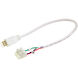 Silk LED 12 inch White SBC Power Line Cable Interconnector, Undercabinet with Terminal Block