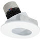 Pearl Matte Powder White Slot Aperture Adjustable Trim, Retrofit Round