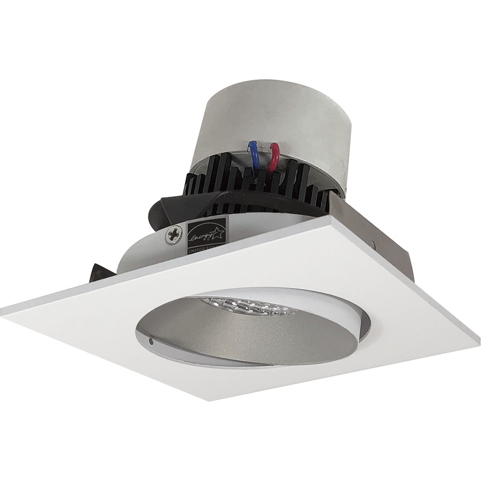 Pearl Haze/Matte Powder White Cone Regress Adjustable Trim, Retrofit Square