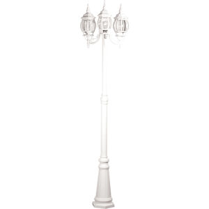 Classico LED 87.5 inch White Outdoor Lantern and Post