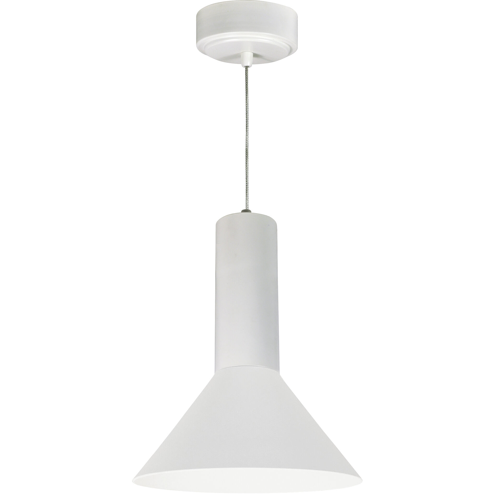 iLENE White with White 8 inch Cylinder Shade